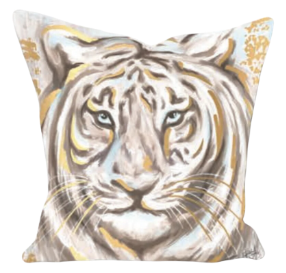 Eagle Pillow with Gold Foil