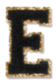 Letter Patches: Black