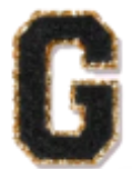Letter Patches: Black