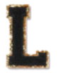 Letter Patches: Black