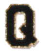 Letter Patches: Black