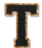 Letter Patches: Black