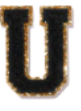 Letter Patches: Black