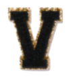 Letter Patches: Black
