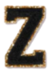 Letter Patches: Black