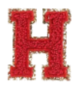 Letter Patches: Red