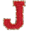 Letter Patches: Red