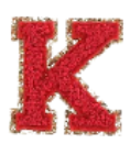 Letter Patches: Red