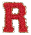 Letter Patches: Red