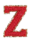 Letter Patches: Red