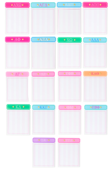 Acrylic Greek Notepad