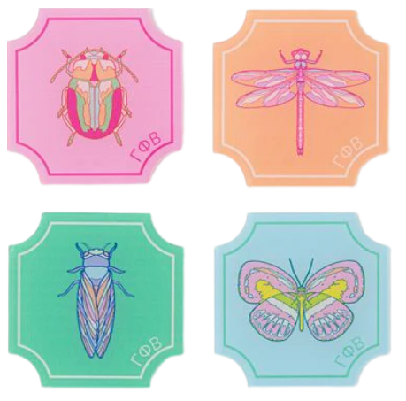 Sorority Flutter Coasters