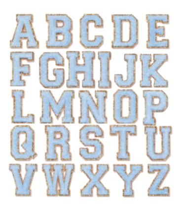 Letter Patches: Blue