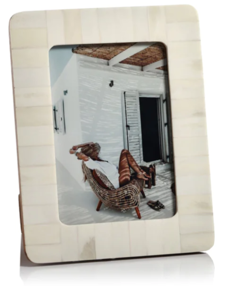 Côte d'Ivoire White Bone Inlay Photo Frame