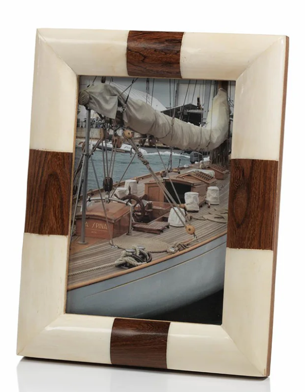 Zodax Kenya White Bone Inlay Photo Frame