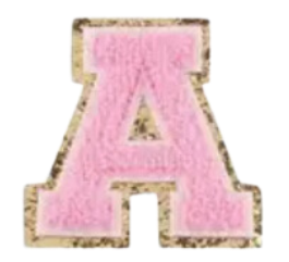 Letter Patches: Baby Pink