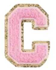 Letter Patches: Baby Pink