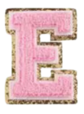 Letter Patches: Baby Pink