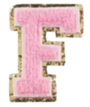 Letter Patches: Baby Pink