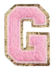 Letter Patches: Baby Pink