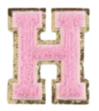 Letter Patches: Baby Pink