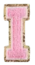 Letter Patches: Baby Pink