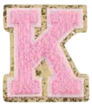 Letter Patches: Baby Pink