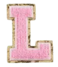 Letter Patches: Baby Pink