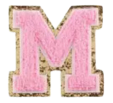 Letter Patches: Baby Pink