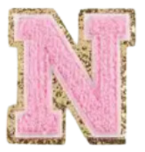 Letter Patches: Baby Pink