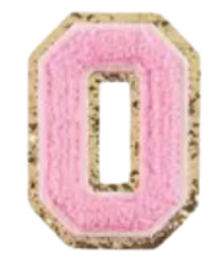 Letter Patches: Baby Pink