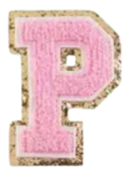 Letter Patches: Baby Pink