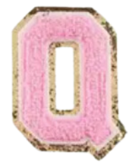 Letter Patches: Baby Pink