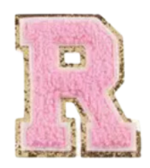 Letter Patches: Baby Pink