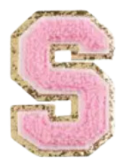 Letter Patches: Baby Pink