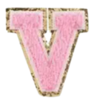 Letter Patches: Baby Pink