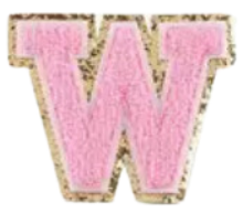 Letter Patches: Baby Pink