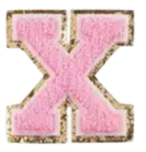 Letter Patches: Baby Pink