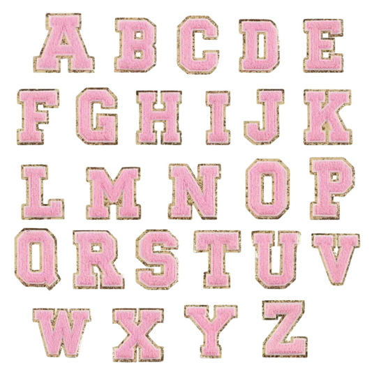 Letter Patches: Baby Pink