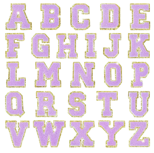 Letter Patches: Lavender