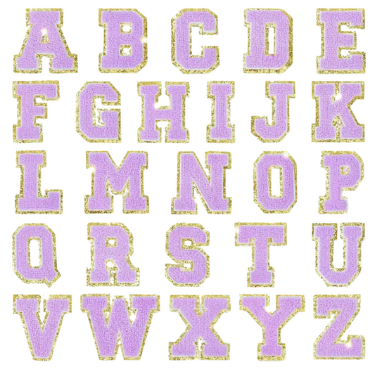 Letter Patches: Lavender