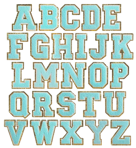 Letter Patches: Teal