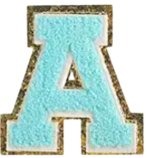 Letter Patches: Teal