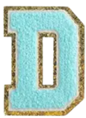 Letter Patches: Teal