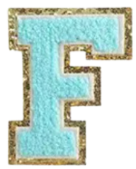 Letter Patches: Teal
