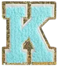 Letter Patches: Teal