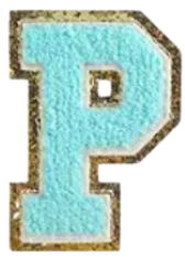 Letter Patches: Teal