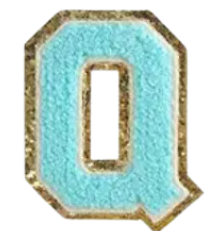 Letter Patches: Teal
