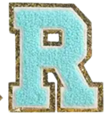 Letter Patches: Teal