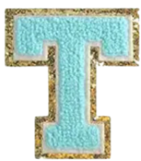 Letter Patches: Teal